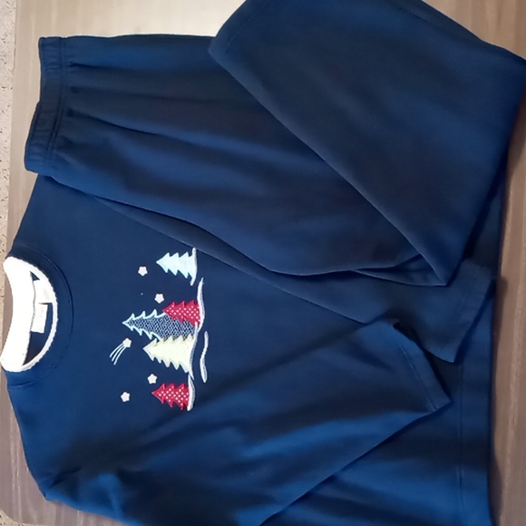 Bobbie Brooks Navy Blue Winter 2 Piece Pantsuit Size XL - Picture 1 of 7